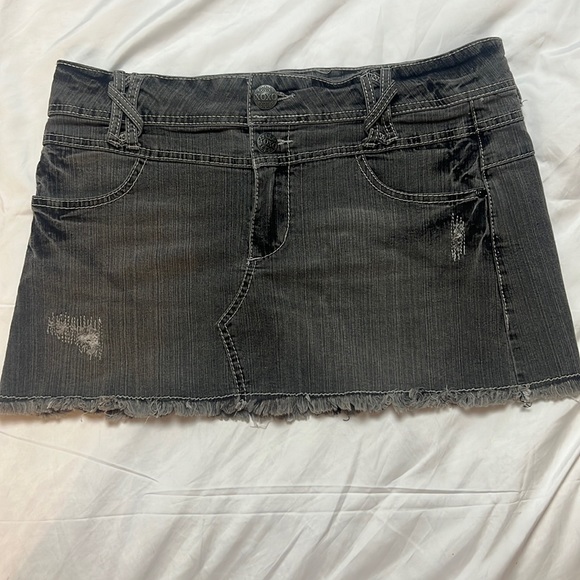 Y2K XOXO Denim Skirt - Picture 1 of 3